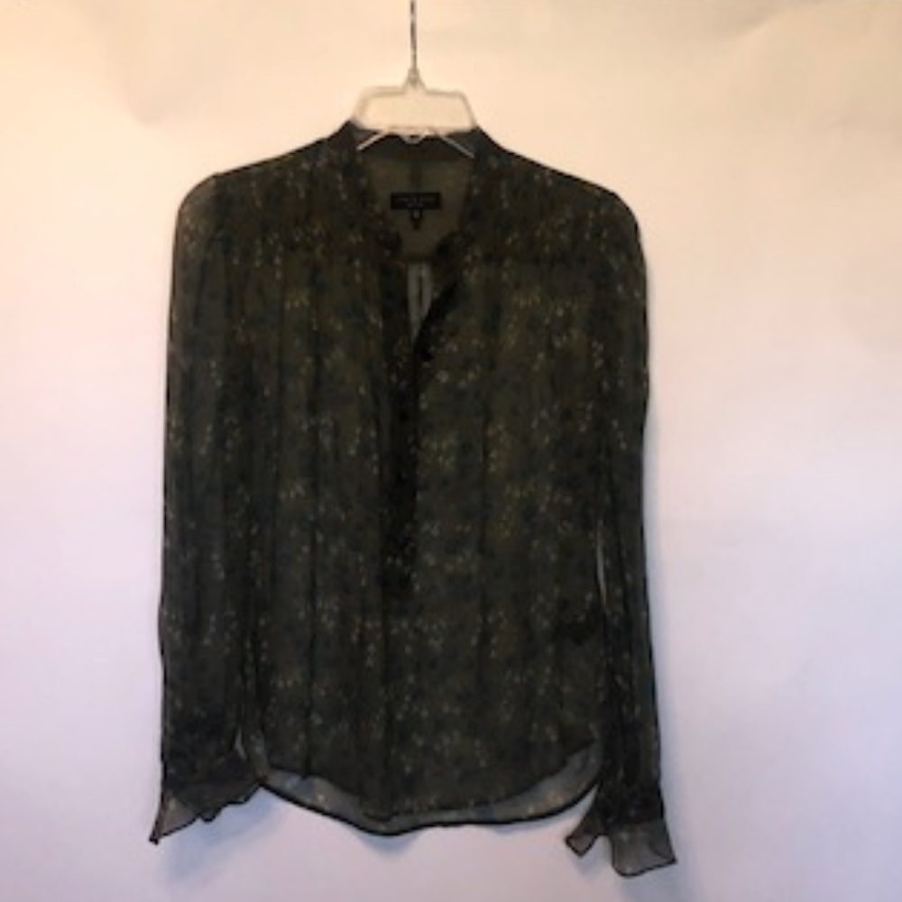 Rag & Bone 100% Silk sheer blouse